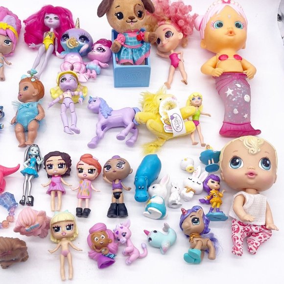 Doll Mini Figures Girls Toy Box Lot 30+ pieces Tiny Tukkins Baby Alive Unicorn - Picture 8 of 15